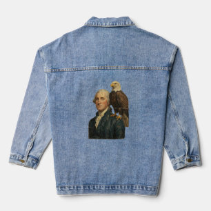 George Washington mit Weißkopfseeadler  Jeansjacke