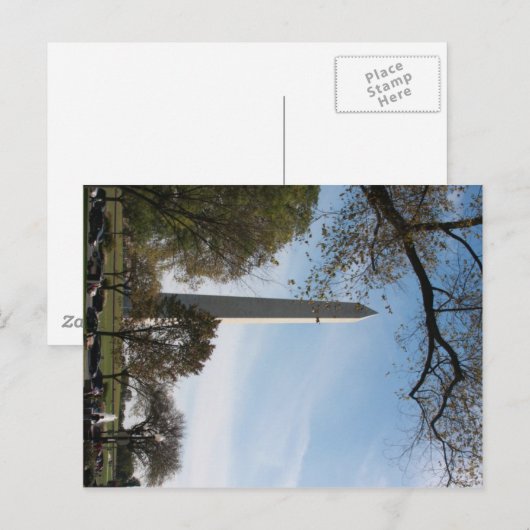 George Washington Monument Postkarte (Vorne/Hinten)