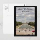 George Washington Monument Postkarte (Vorne/Hinten)