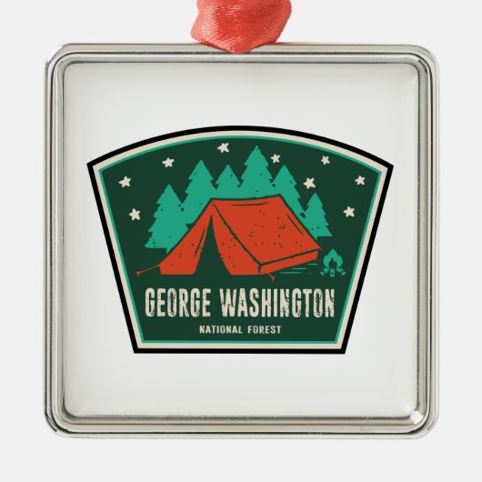 George Washington National Forest Camping Ornament Aus Metall (Vorne)