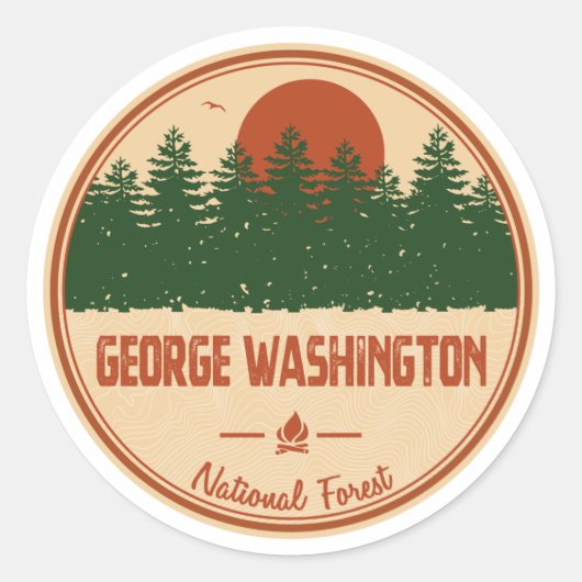 George Washington National Forest Runder Aufkleber (Vorderseite)