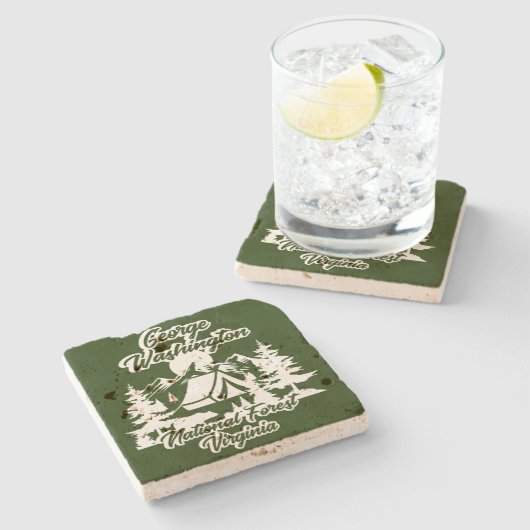 George Washington National Forest Steinuntersetzer (Seitenansicht)