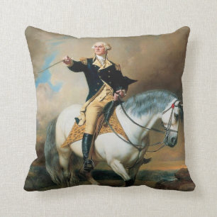 George Washington nimmt den Salut bei Trenton auf Kissen