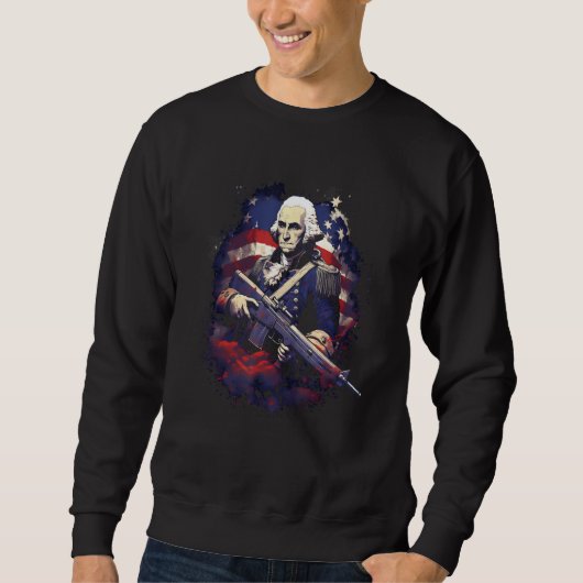 George Washington on the 4th of July  Independence Sweatshirt (Vorderseite)