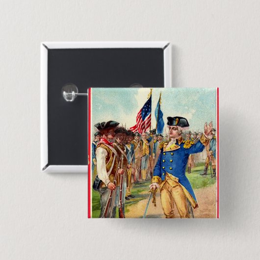 George Washington Patriotic Button (Vorne & Hinten)
