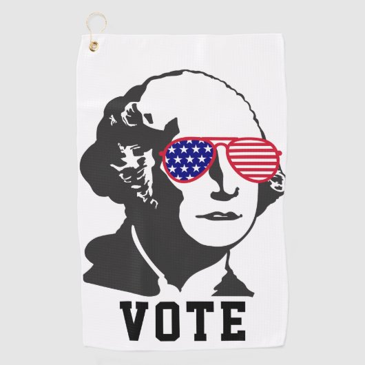 George Washington Patriotic Red White Blue Golfhandtuch (Vorderseite)