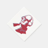 George Washington Portrait Add Text USA Flag Color Serviette (Ecke)