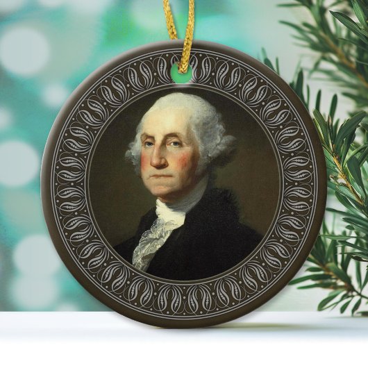 George Washington Portrait Keramik Ornament