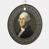 George Washington Portrait Keramik Ornament (Links)