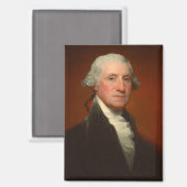 George Washington Portrait Magnet (Vorderseite/Rückseite)