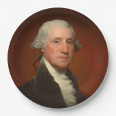 George Washington Portrait Napkins Pappteller (Vorderseite)
