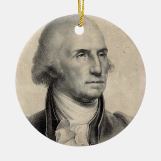 George Washington Portrait-Ornament Keramikornament (Vorne)