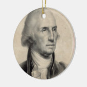 George Washington Portrait-Ornament Keramikornament (Links)