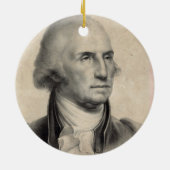 George Washington Portrait-Ornament Keramikornament (Hinten)
