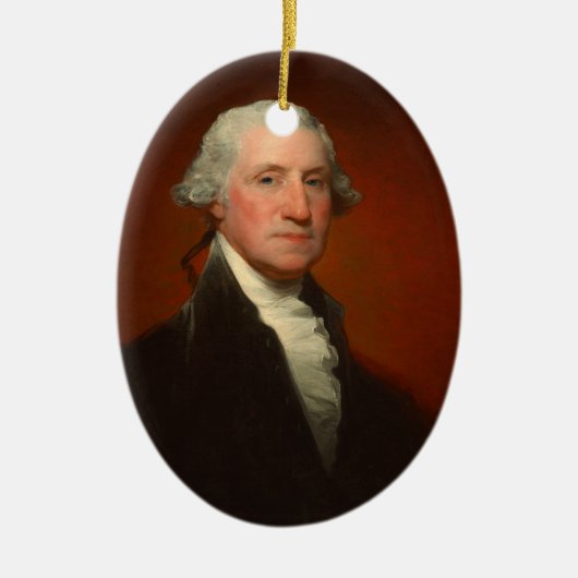 George Washington Portrait Oval Weihnachtsschmuck (Vorne)