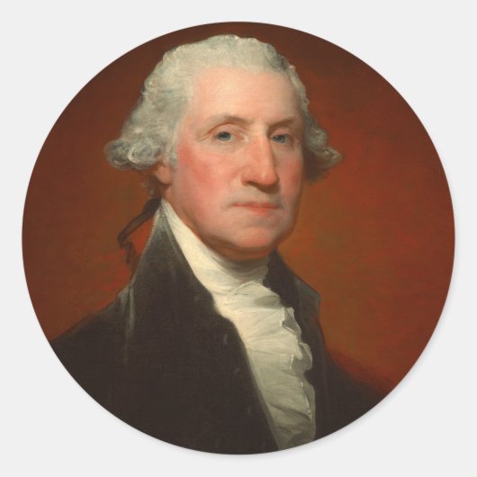 George Washington Portrait Runder Aufkleber (Vorderseite)