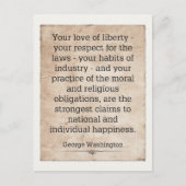 George Washington Postkarte (Vorderseite)