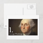 George Washington Postkarte (Vorne/Hinten)