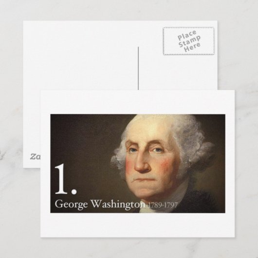 George Washington Postkarte (Vorne/Hinten)