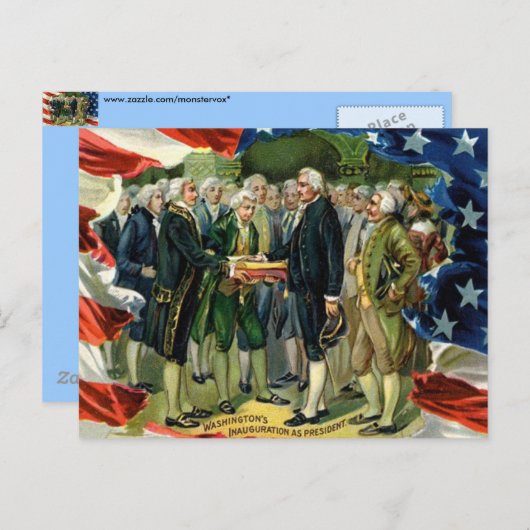George Washington Postkarte (Vorne/Hinten)