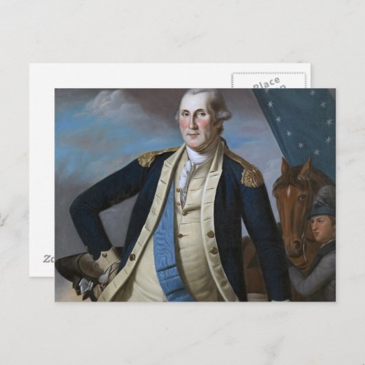 George Washington Postkarte (Vorne/Hinten)