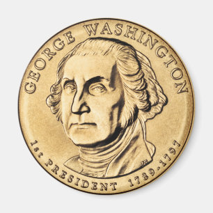 George Washington Presidential $1 Münzmagnet Magnet