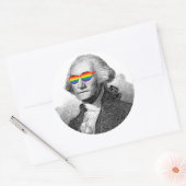 George Washington Pride Runder Aufkleber (Umschlag)