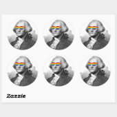George Washington Pride Runder Aufkleber (Blatt)