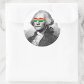 George Washington Pride Runder Aufkleber (Tasche)