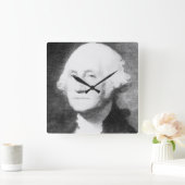 George Washington Quadratische Wanduhr (Zuhause)