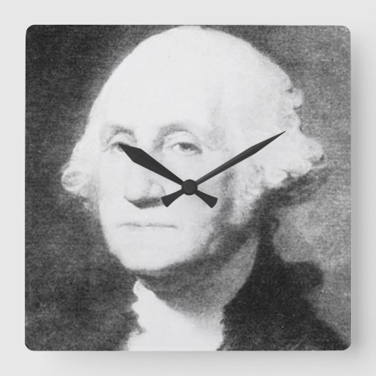 George Washington Quadratische Wanduhr (Vorderseite)