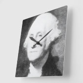 George Washington Quadratische Wanduhr (Winkel)