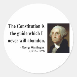 George Washington Quote 4b Runder Aufkleber