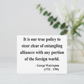 George Washington Quote 5a Postkarte (Stehend Vorderseite)