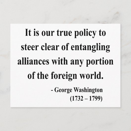 George Washington Quote 5a Postkarte (Vorderseite)