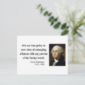 George Washington Quote 5b Postkarte (Stehend Vorderseite)