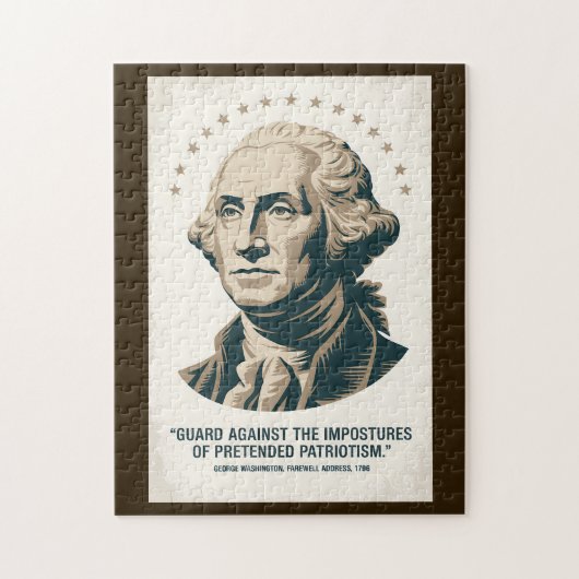 George Washington Quote American President Art Puzzle (Vertikal)