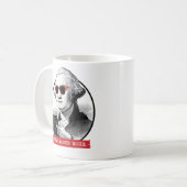 George Washington Reads Banned Books Kaffeetasse (Vorderseite Links)