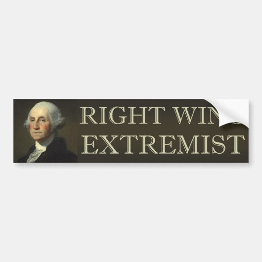 George Washington-Rechte-Extremist Autoaufkleber (Vorne)