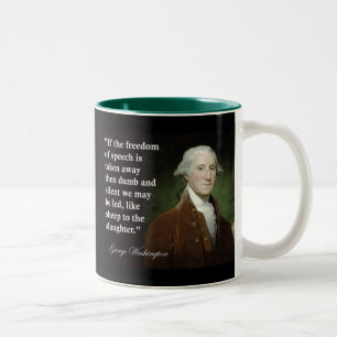 George Washington-Redefreiheit Zitat Zweifarbige Tasse