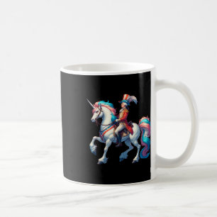 George Washington reitet auf einem Einhorn 4. Juli Kaffeetasse