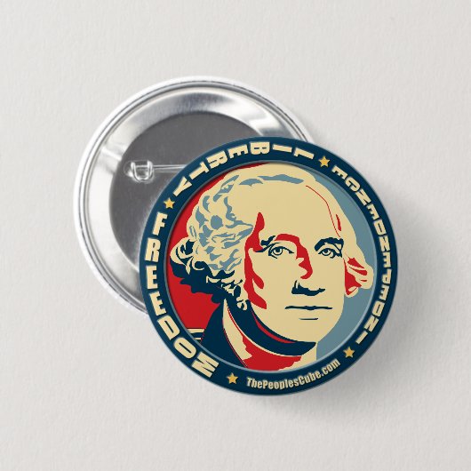 George Washington - Revolution: OHP Knopf Button (Vorne & Hinten)