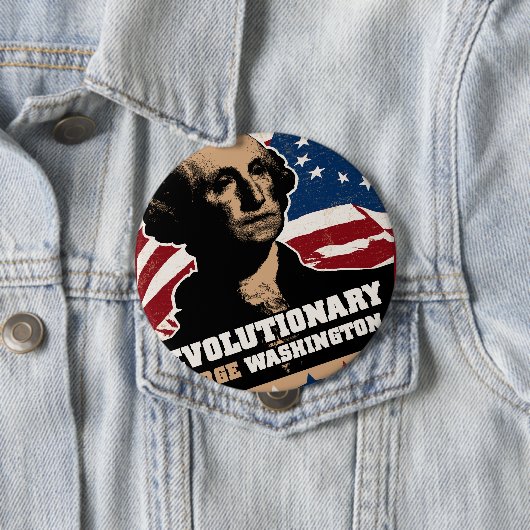 George Washington-Revolutionärs-Knopf Button (Beispiel)