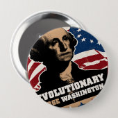 George Washington-Revolutionärs-Knopf Button (Vorne & Hinten)