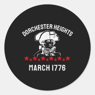 George Washington Revolutionskrieg Dorchester Hei Runder Aufkleber