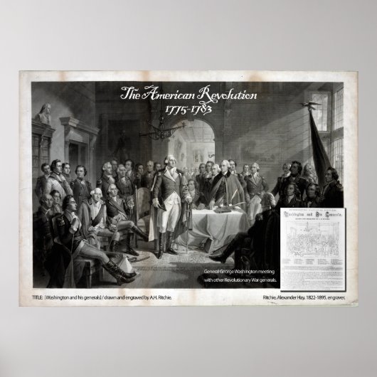 George Washington, Revolutionskrieg Poster (Vorne)