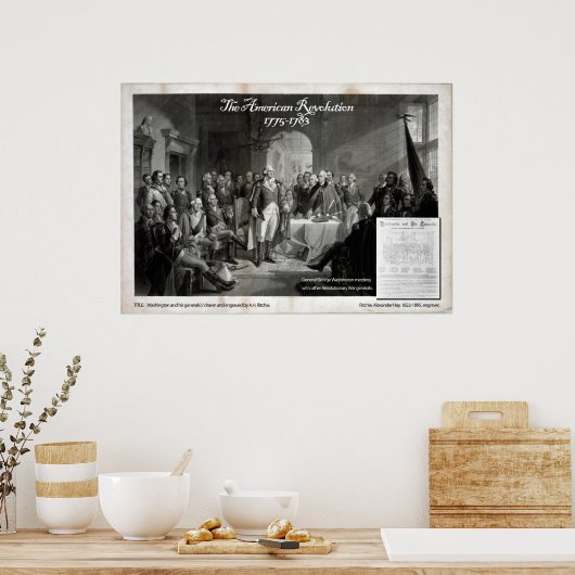 George Washington, Revolutionskrieg Poster (Küche)