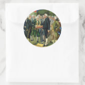 George Washington Runder Aufkleber (Tasche)