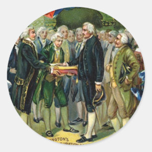 George Washington Runder Aufkleber