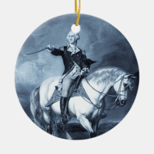 George-Washington-Salut-Ornament Keramikornament
